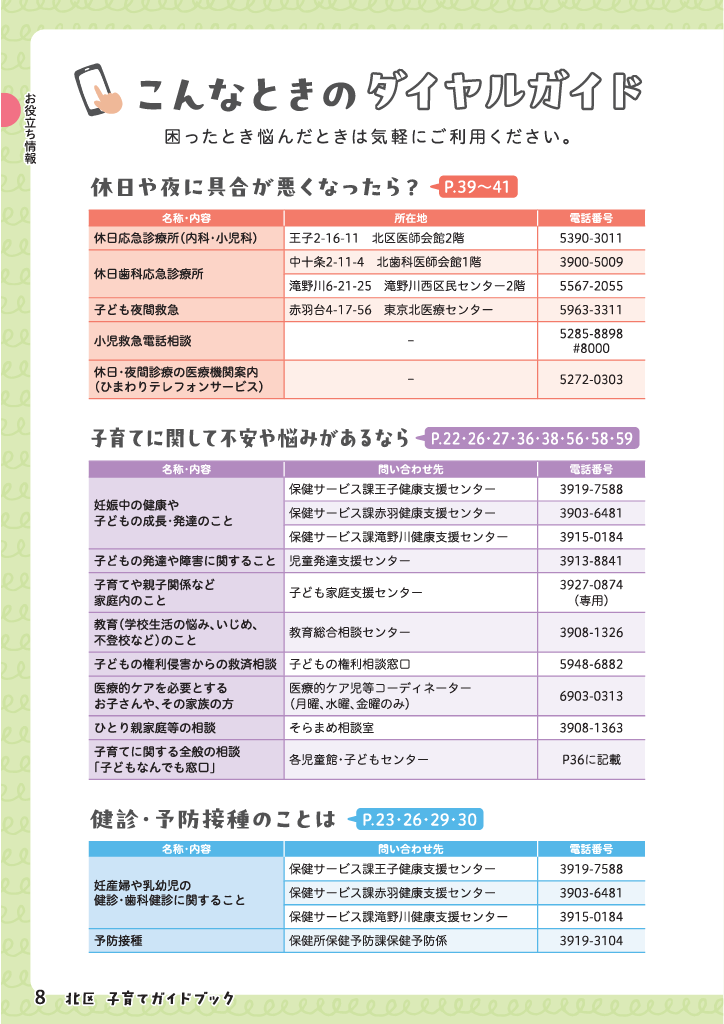 北区子育てガイドブック ページ9